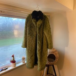 Spirithoods Green Faux Fur Coat